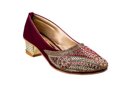 Titas Ladies Cherry Wedding Shoe-Cherry / 4 / Ethnic