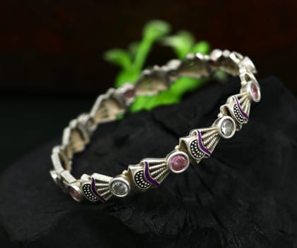 925 silver handmade vintage antique traditional Banjara bangle bracelet Indian ethnic tribal bangles for girl's sba22