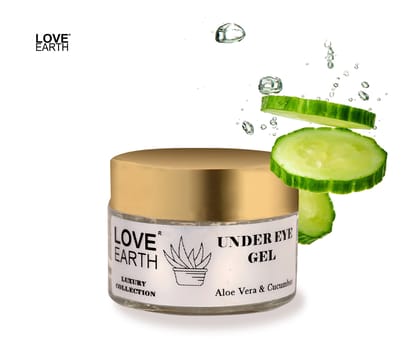 Love Earth Organic Under Eye Gel with Aloe Vera & Cucumber Extracts 50gm