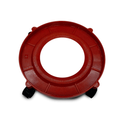 More Essentials Gas Cylinder Plastic Red Round Trolley ,1 Pc