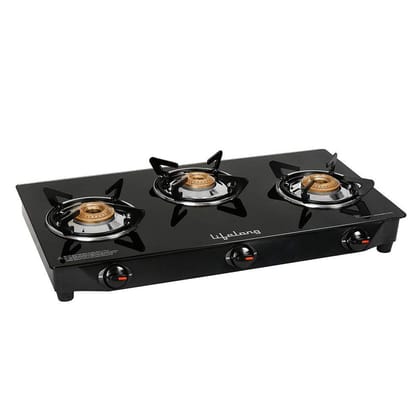 Lifelong LLGS18 Glass Top 3 Burner Gas Stove-Lifelong LLGS18 Glass Top 3 Burner Gas Stove