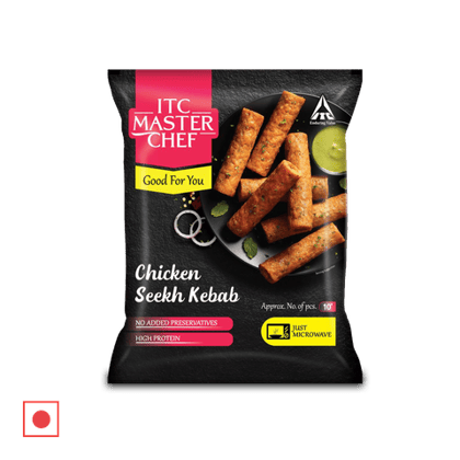 ITC Master Chef Chicken Seekh Kebab, 500 gm Pouch