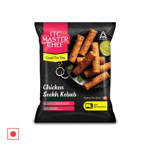 ITC Master Chef Chicken Seekh Kebab, 500 gm Pouch