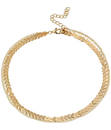 PUJVI - Golden Pendant ( Pack of 1 ) - Golden