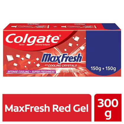 Colgate Max Fresh Red Gel Anticavity Toothpaste 150g + 150g