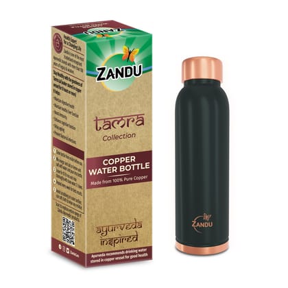 Zandu Copper Bottle 950ml Green-Zandu Copper Bottle (950ml) Green - Default Title