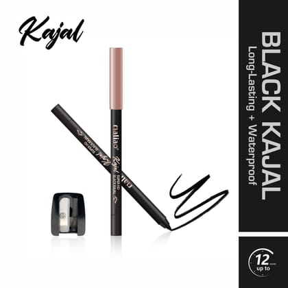 Maliao Super HD Black Kajal – Long-Lasting + Waterproof for 12-Hour Intensity