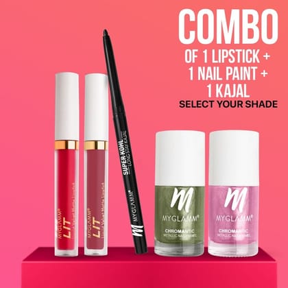 Lipstick Kajal & Nail Paint Trio