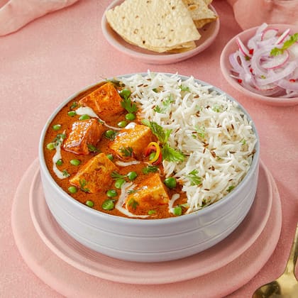 Mutter Paneer Rice Bowl