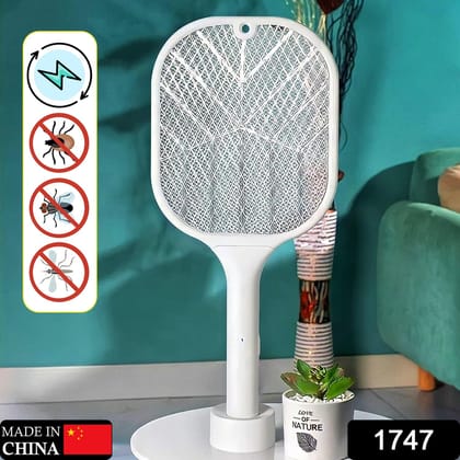 1747 Mosquito Killer Racket | Rechargeable Automatic Electric Fly Swatter | Mosquito Zapper Racket with UV Light Lamp | Mosquito Swatter with USB Charging Base | Electric Insect Killer Racket Mac