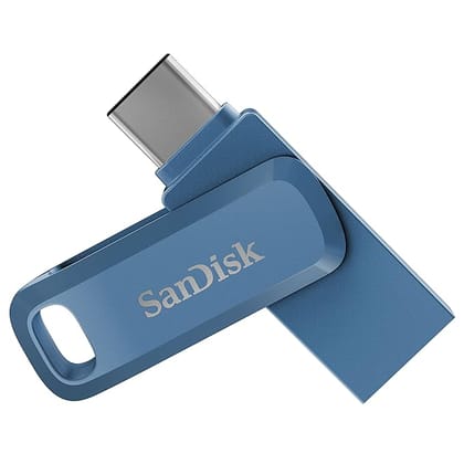 SanDisk Ultra Dual Drive Go USB Type C Pendrive for Mobile, Navy Blue, 64GB, 5Y Warranty