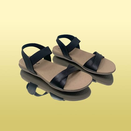 Black Strap Sandals-Black / 36