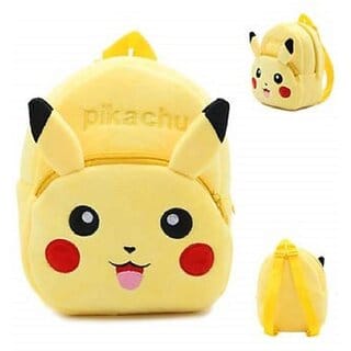 Aurapuro Pikachu & Panda Bag Combo For Kids School Bag (Yellow, 10 L)