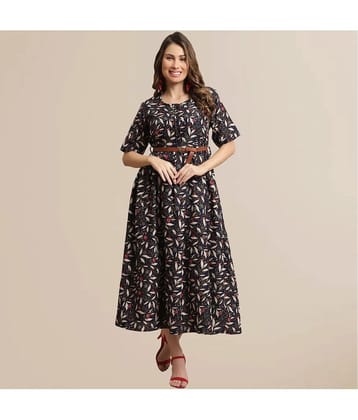 Fabflee - Multicolor Rayon Womens Fit & Flare Dress ( Pack of 1 ) - None