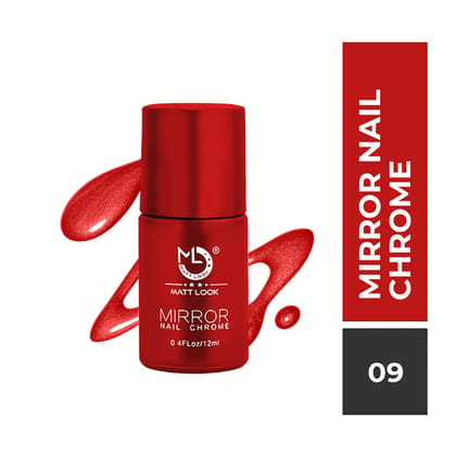 MATTLOOK Shine Like Mirror Nail Chorme, Nail Polish - 12ml-A-Red