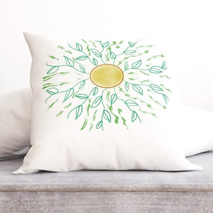 Leaf Cushion-Canvas Cushion / 16x16 / without