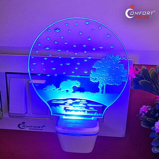 ELEPHANT NATURE 3D ILLUSION LIGHT RGB NIGHT LAMP LIGHT DECORATION JUNGLE THEME LIGHT LED Night Lamp  (10 cm, Multicolor)