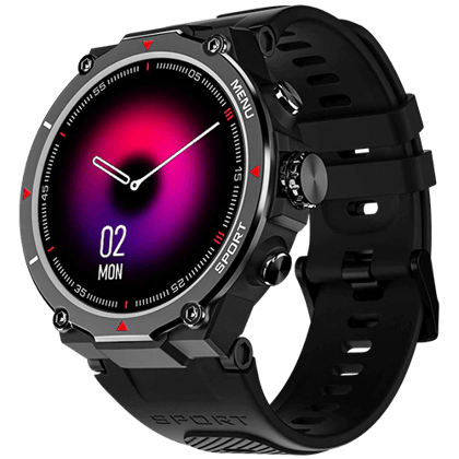 Noise Force Rugged & Sporty 1.32" Bluetooth Calling Smart Watch, 550 NITS, 7 days battery, AI voice assistance, Smart Watch for Men Jet Black