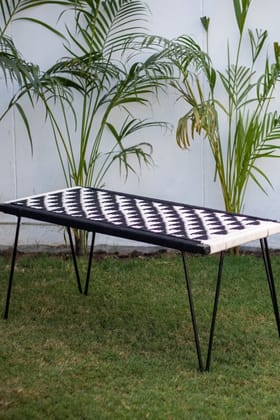 Sirohi Tri Galore Recycled Cotton Metal Bench