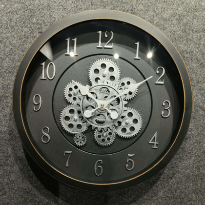 Royal Metal Gear Mechanical Clock Style 26-Antique / Dia: 14 inch / Metal