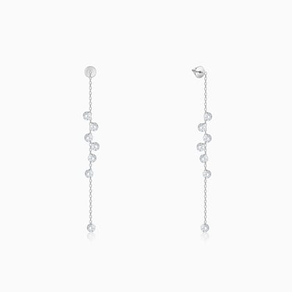 Silver Dangling Chain Earrings