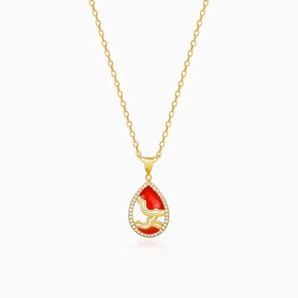 Golden Royal Heritage Pendant with Link Chain