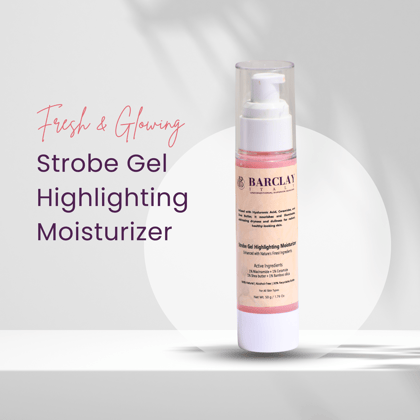 Strobe Gel Moisturizer 1% Niacinamide, Ceramide, Shea Butter, and Bamboo Silica, 100% Natural, Alcohol & Sulfate-Free, Men & Women 48hr Hydrating gel.