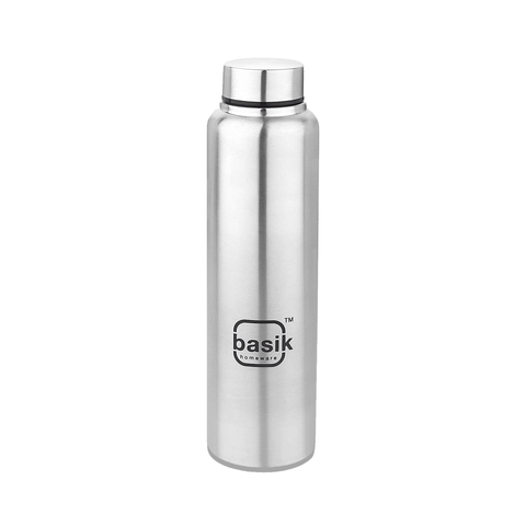 Basik Aqua Pro Stainless Steel Single Wall Water Bottle 1000Ml 1 Nos Box