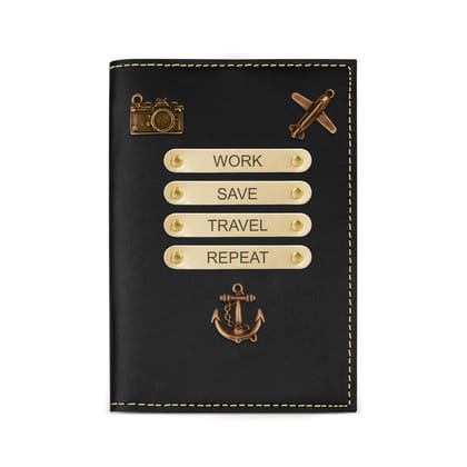 The Wallet Store Leather Passport Cover - Black