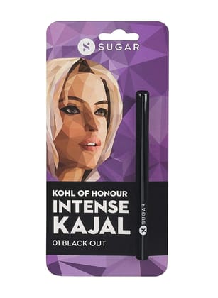 Sugar Cosmetics Kohl Of Honour Intense Kajal - 01 Black Out, 0.25 gm