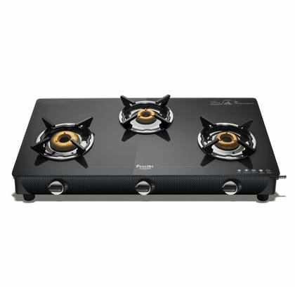 Preethi Valentino Carbon 3 Burner Gas Stove - GTS 121-Preethi Valentino Carbon 3 Burner Gas Stove - GTS 121