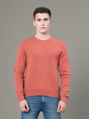 Red Tape Round Neck Solid Sweater for Men | Essential Comfort for Every Day