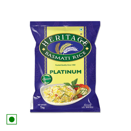 Daawat Heritage Platinum Basmati Rice, 1 kg Pouch