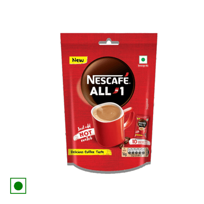 Nescafe All In One Sharebag Coffee Sachets Pack, For A Perfect Cup, Easy To Use, 10 Pcs Pouch