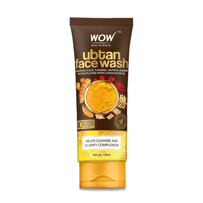 WOW Skin Science Ubtan Face Wash, 100 ml Bottle