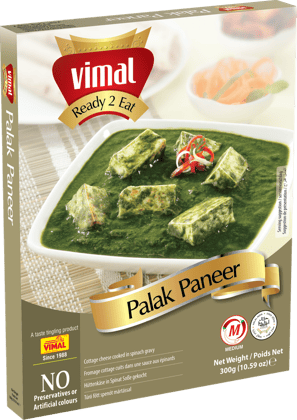 VIMAL Ready to Cook and EatPalak Paneer Instant Mix Vegetarian with No Added Preservative and Colours - 300g(Pack of 4)