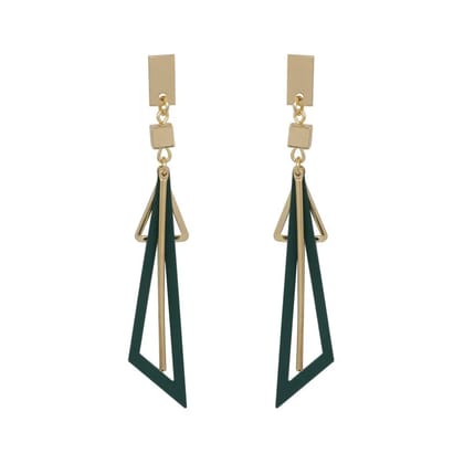 Series Metal Leaf Earrings Earrings Earrings Jewelry-Green