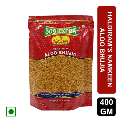 Haldiram's Namkeen Aloo Bhujia, 400 gm Pouch