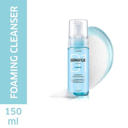 Dermafique Aquaquench Cleansing Mousse Face Wash for Dry Skin, Vitamin E, B5, Amino Acids, Paraben & SLES-free, Dermatologist Tested, 150 ml-Dermafique Aquaquench Cleansing Mousse, 150ml: Foaming