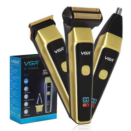 VGR VL-366 Limited Edition Professional 3 in 1 Grooming Kit Gold-VGR VL-366 Limited Edition Professional 3 in 1 Grooming Kit, (Gold) - Default Title