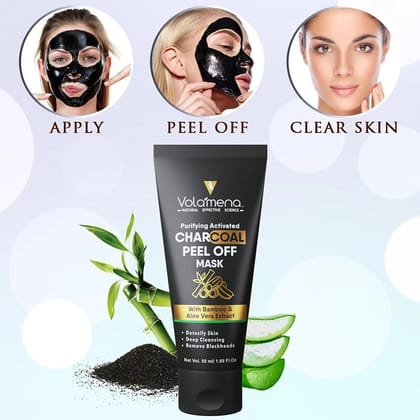 Volamena face mask Charcoal  peel off Face Peel Masks 50 ml