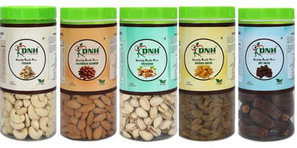 DRY FRUITS COMBO 2.50 KG  PACK  500G X 5 PC