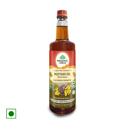 Organic India Mustard Oil (Kacchi Ghani), 1 L Bottle