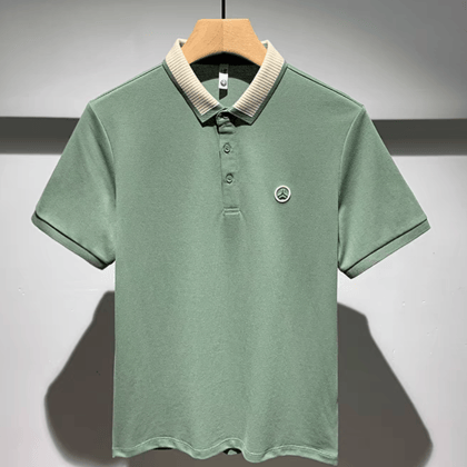 Couture Eternal Striped Collar Polo T-Shirt-M/40 / Green