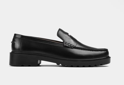 Black Leather Loafers | SoleSculpt Lite-EU 42/UK 8