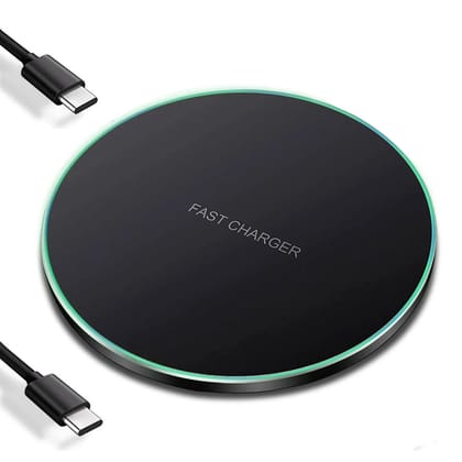 15W Round Wireless Charger Pad for iPhone and Android Device