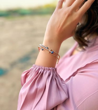 Rhinestone Evil Eye Square Bracelets
