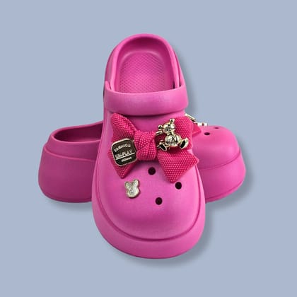 Thick Sole Bear Clogs Pink-38-39