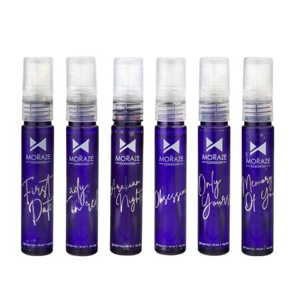 Perfume Pack Of 6 - 10ML each For Men  Women-Perfume Pack Of 6 - 10ML each For Men & Women