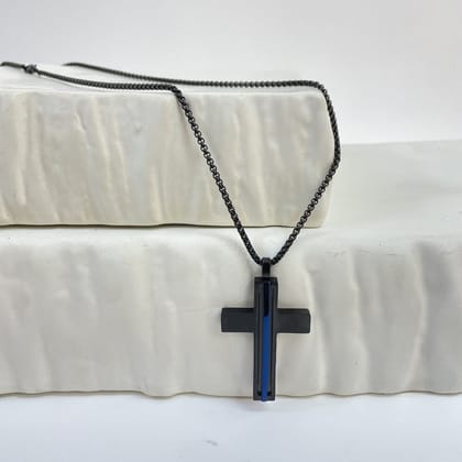 Blue Cross Pendant + Chain-Pendant + Chain